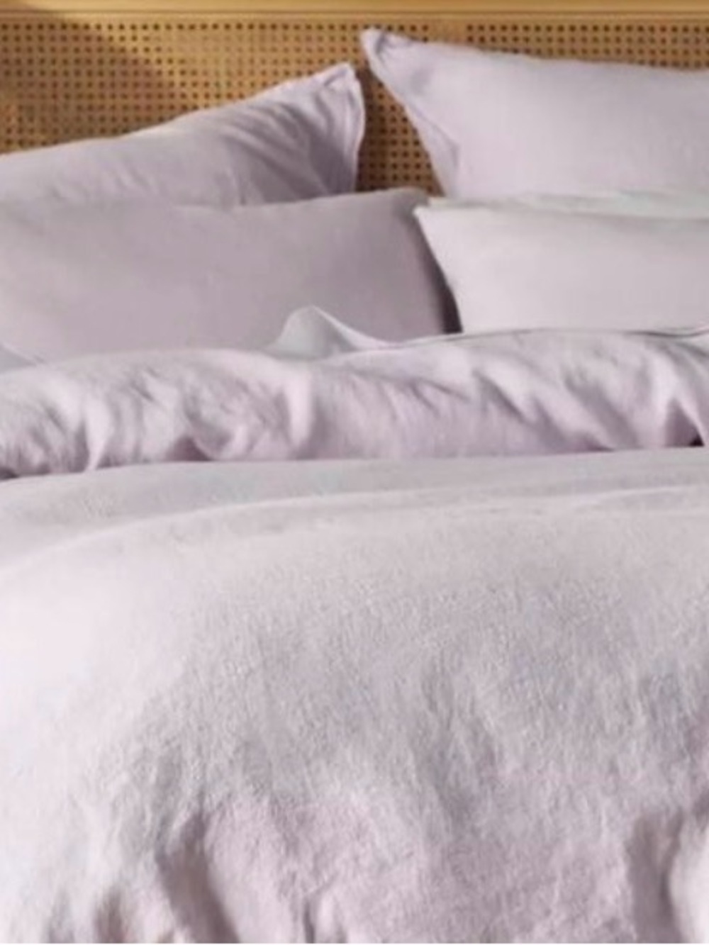 NWT new set of 2 Anthropologie washed linen standard pillow shams Lilac lavender - Picture 7 of 10